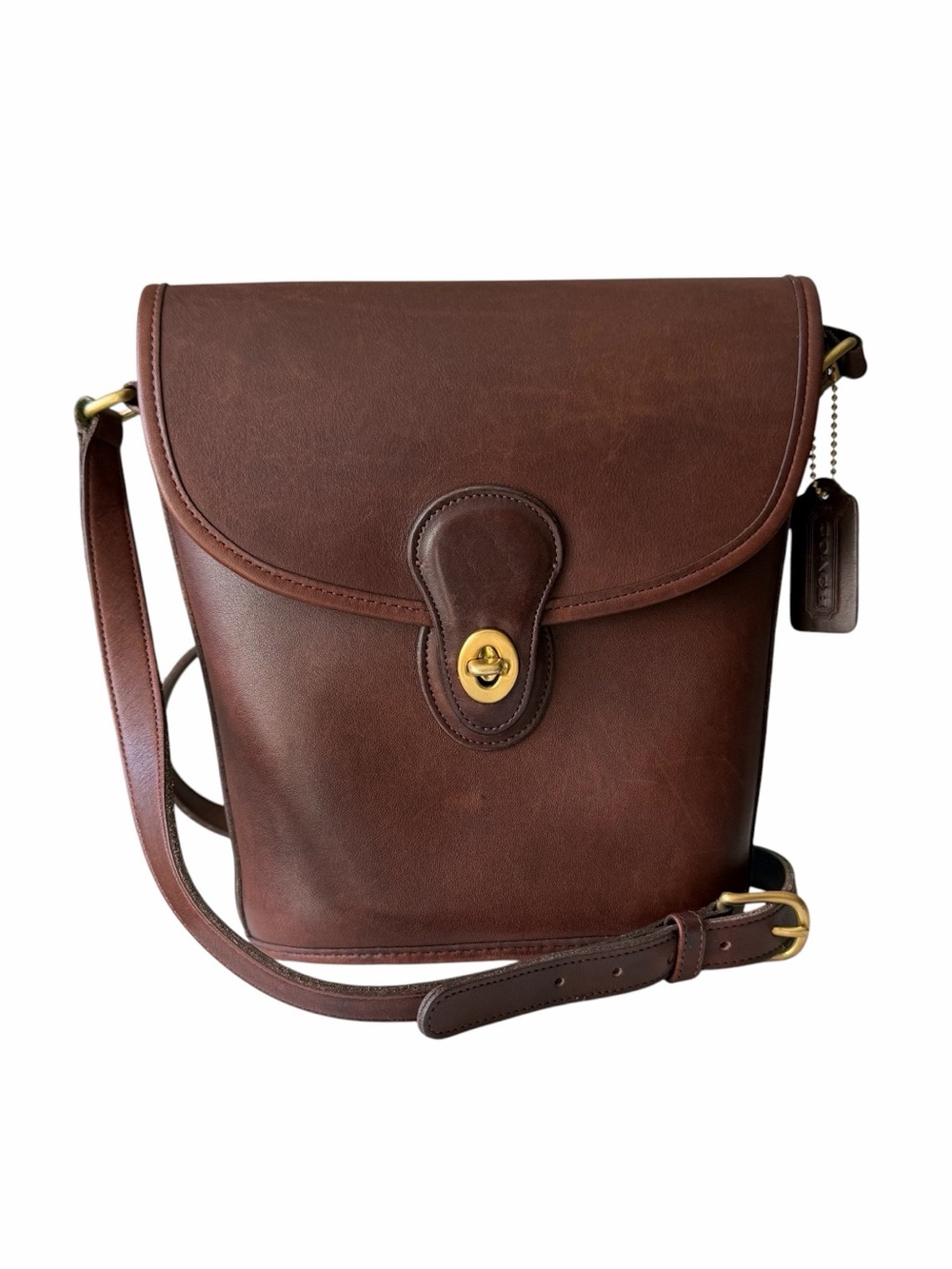 Vintage Coach 9936 Bradley Bucket Mahogany Leather Shoulder Bag USA
